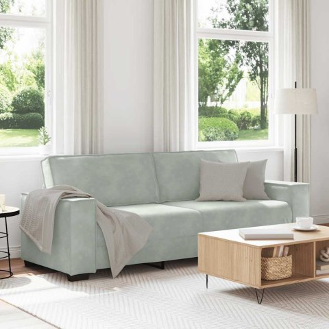  Sofa 3-osobowa, jasnoszara, 180 cm, tapicerowana aksamitem Lumarko! Lumarko!