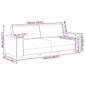  Sofa 3-osobowa, jasnoszara, 180 cm, tapicerowana aksamitem Lumarko! Lumarko!