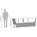 Sofa ogrodowa z poduszkami Jasnoszary polirattan Lumarko! Lumarko!