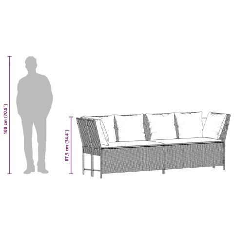  Sofa ogrodowa z poduszkami beżowy polirattan Lumarko! Lumarko!