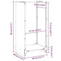 Stojak na drewno opałowe 40x30x80 cm Stal nierdzewna Lumarko! Lumarko!