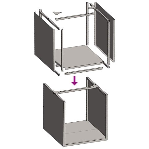 Stojak na drewno opałowe 40x40x40 cm Stal nierdzewna Lumarko! Lumarko!