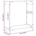  Stojak na drewno opałowe 60x28x65 cm Stal walcowana na zimno Lumarko! Lumarko!