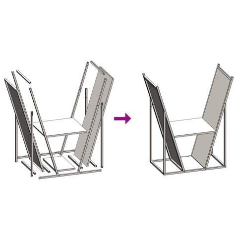  Stojak na drewno opałowe biały Stal walcowana na zimno Lumarko! Lumarko!