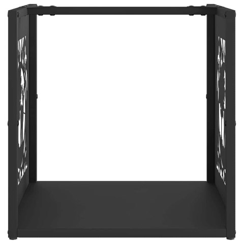  Stojak na drewno opałowe czarny Stal walcowana na zimno Lumarko! Lumarko!