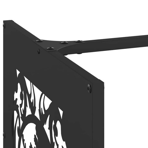  Stojak na drewno opałowe czarny Stal walcowana na zimno Lumarko! Lumarko!