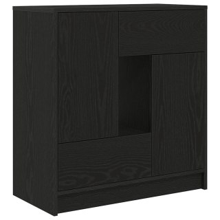  Komoda z szufladami i drzwiami, czarny dąb, 70,5x34x74,5 cm Lumarko! Lumarko!