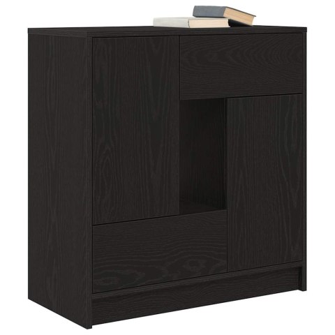  Komoda z szufladami i drzwiami, czarny dąb, 70,5x34x74,5 cm Lumarko! Lumarko!