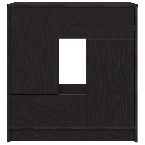  Komoda z szufladami i drzwiami, czarny dąb, 70,5x34x74,5 cm Lumarko! Lumarko!