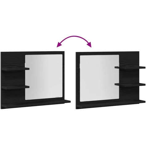 Lustro łazienkowe, czarny dąb, 60x10,5x45 cm Lumarko! Lumarko!