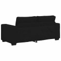  Sofa 2-osobowa, czarna, 140 cm, tapicerowana tkaniną Lumarko! Lumarko!