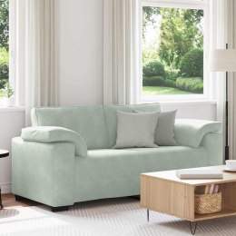  Sofa dwuosobowa Jasnoszara 140 cm Aksamit Lumarko! Lumarko!