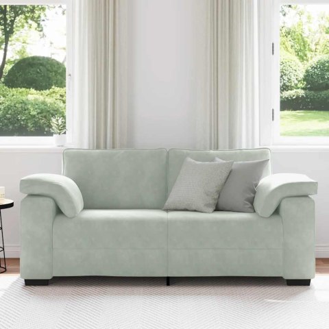  Sofa dwuosobowa Jasnoszara 140 cm Aksamit Lumarko! Lumarko!