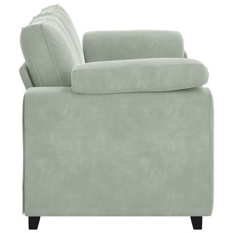  Sofa dwuosobowa Jasnoszara 140 cm Aksamit Lumarko! Lumarko!