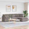  Sofa modułowa z podnóżkiem i poduszkami Tkanina Taupe Lumarko! Lumarko!