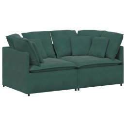  Sofa modułowa z poduszkami aksamitna ciemnozielona Lumarko! Lumarko!