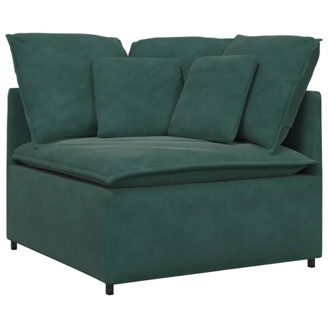 Sofa modułowa z poduszkami aksamitna ciemnozielona Lumarko! Lumarko!