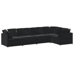  Sofa modułowa z poduszkami aksamitna czerń Lumarko! Lumarko!