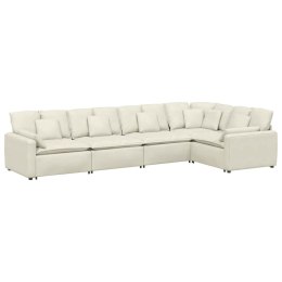  Sofa modułowa z poduszkami aksamitna kremowa Lumarko! Lumarko!
