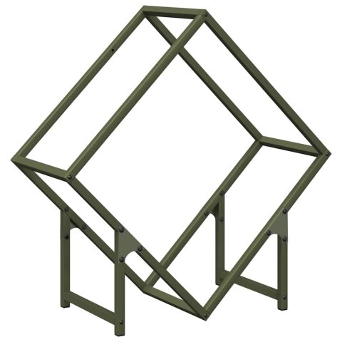 Stojak na drewno opałowe Oliwkowo-zielony 60x25x60 cm Lumarko! Lumarko!