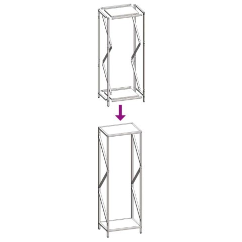  Stojak na drewno opałowe Oliwkowy Zielony 34x25x100 cm Lumarko! Lumarko!