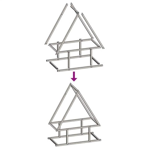  Stojak na drewno opałowe, antracyt, 50x25x60 cm Lumarko! Lumarko!