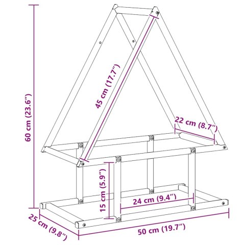  Stojak na drewno opałowe, antracyt, 50x25x60 cm Lumarko! Lumarko!