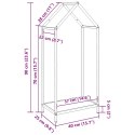 Stojak na drewno opałowe, biały, 40x25x90 cm Lumarko! Lumarko!