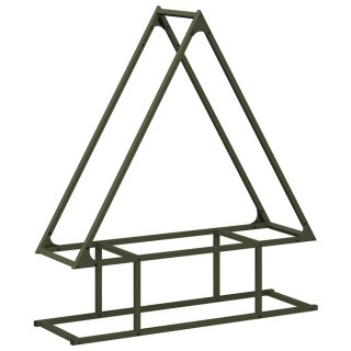  Stojak na drewno opałowe, oliwkowo-zielony, 80x25x90 cm Lumarko! Lumarko!