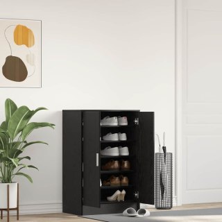 VidaXL Szafka na buty, czarny dąb, 60x35x92 cm materiał drewnopochodny