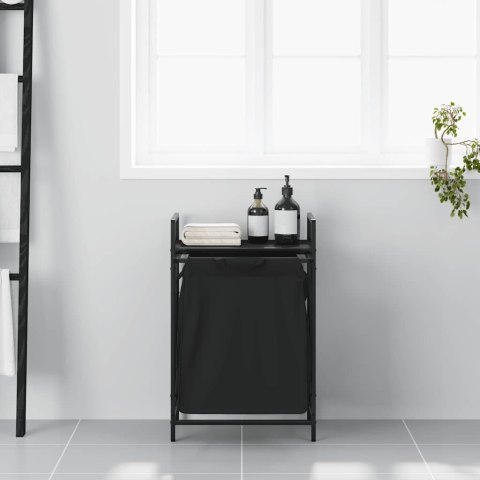  Kosz na pranie 1 komora z półką, czarny dąb Lumarko! Lumarko!