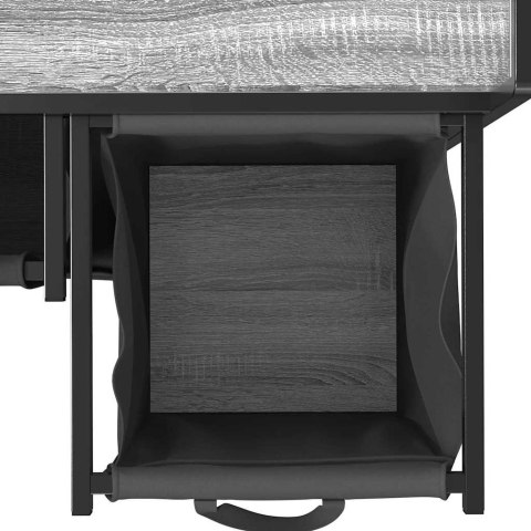  Kosz na pranie 2 przegrody z kółkami, szary dąb sonoma Lumarko! Lumarko!