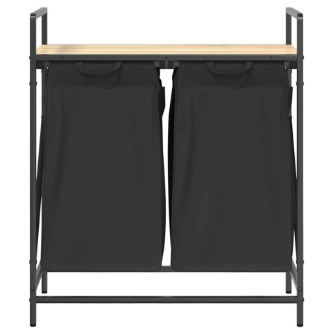  Kosz na pranie 2 przegrody z półką, dąb sonoma Lumarko! Lumarko!