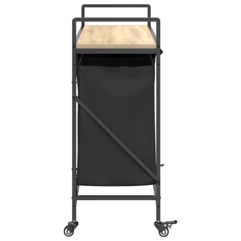  Kosz na pranie 3 przegrody z kółkami, dąb sonoma Lumarko! Lumarko!