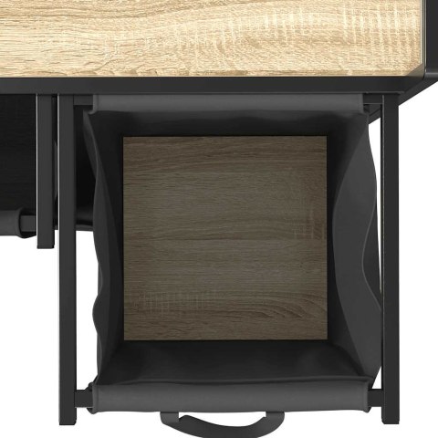  Kosz na pranie 3 przegrody z kółkami, dąb sonoma Lumarko! Lumarko!