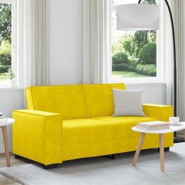  Sofa 2-osobowa, żółta, 140 cm, tapicerowana aksamitem Lumarko! Lumarko!