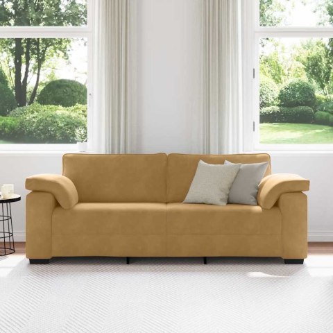 VidaXL Sofa 3-osobowa, brązowa, 220x77x82 cm, aksamit
