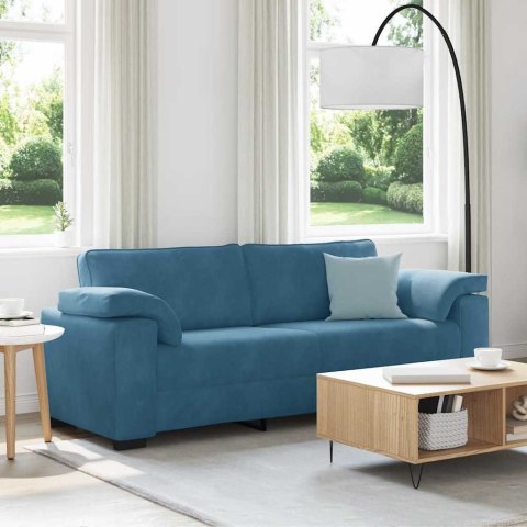  Sofa 3-osobowa, niebieska 178 cm, aksamit Lumarko! Lumarko!