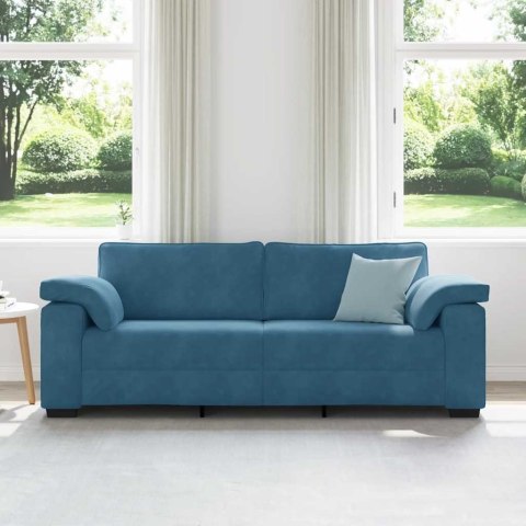  Sofa 3-osobowa, niebieska 178 cm, aksamit Lumarko! Lumarko!