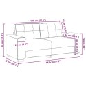  Sofa dwuosobowa Ciemnoszara 140 cm Aksamit Lumarko! Lumarko!