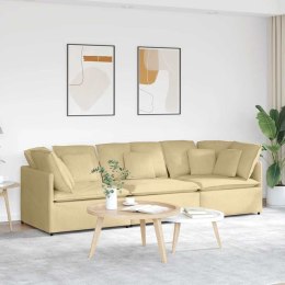  Sofa modułowa z poduszkami Tkanina sztruksowa Jasnozielona Lumarko! Lumarko!