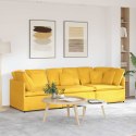  Sofa modułowa z poduszkami Tkanina sztruksowa Jasnożółta Lumarko! Lumarko!