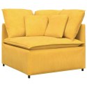  Sofa modułowa z poduszkami Tkanina sztruksowa Jasnożółta Lumarko! Lumarko!