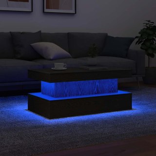 Stolik kawowy z oświetleniem LED, czarny dąb, 90x50x40 cm Lumarko! Lumarko!