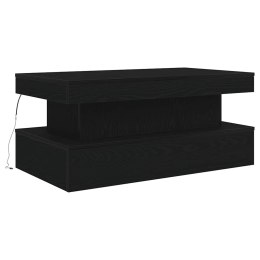 Stolik kawowy z oświetleniem LED, czarny dąb, 90x50x40 cm Lumarko! Lumarko!