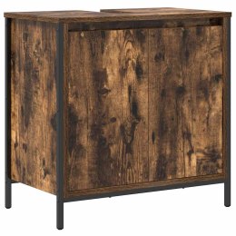  Szafka pod umywalkę łazienkową, przydymiony dąb, 60x34,5x60 cm Lumarko! Lumarko!