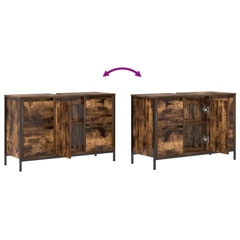 Szafka pod umywalkę z szufladami, przydymiony dąb, 90x34,5x60cm Lumarko! Lumarko!