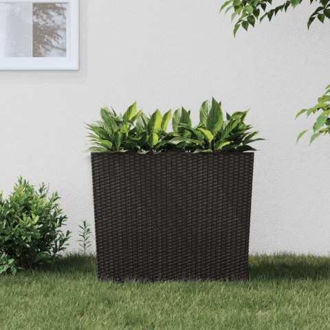  Donica z pojemnikiem wewnętrznym, brązowa, 12/44 L, rattan PP Lumarko! Lumarko!