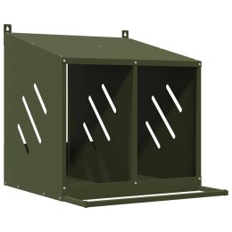  Gniazdo dla kur z 2 przegrodami Oliwkowo-zielony metal Lumarko! Lumarko!