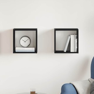  Półki ścienne kostki, 2 szt., czarny dąb, 30x15x30 cm Lumarko! Lumarko!